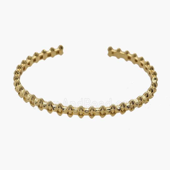 Copper Open Cuff Bangles 18K Gold Plated