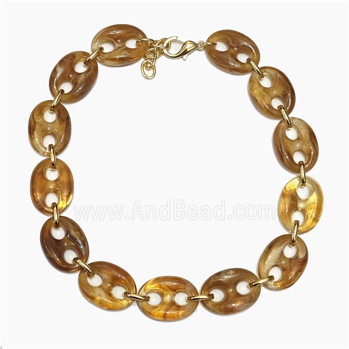 AmberCoffee Resin Pignose Necklaces