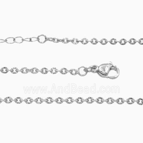Copper Necklace Chain Platinum Plated