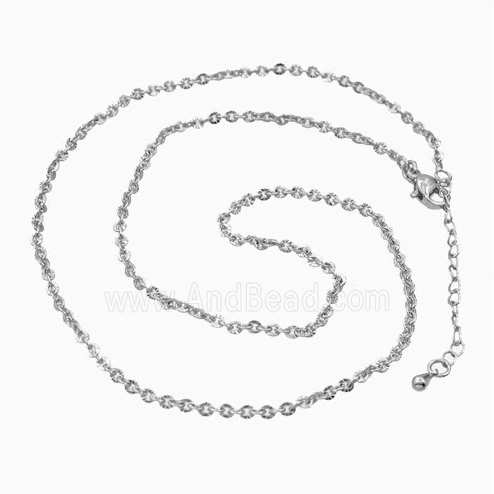 Copper Necklace Chain Platinum Plated