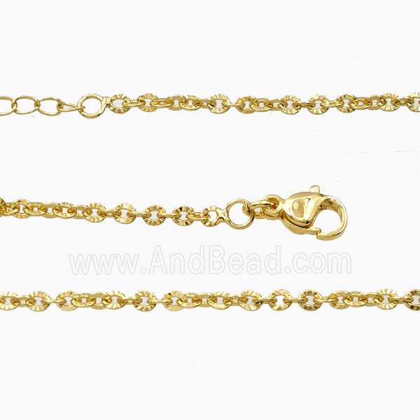 Copper Necklace Chain Gold Plated