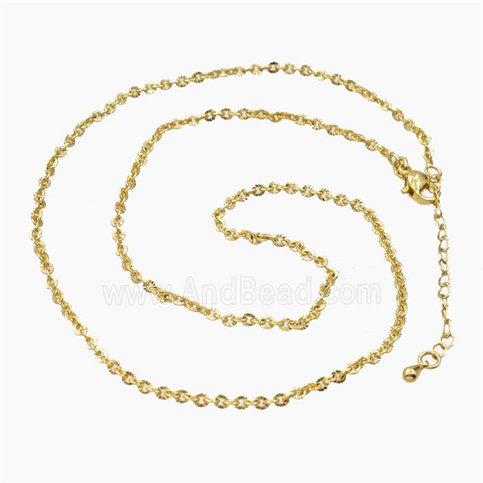 Copper Necklace Chain Gold Plated