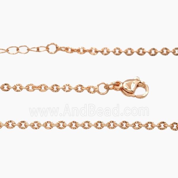 Copper Necklace Chain Rose Gold