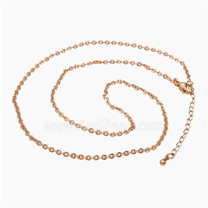 Copper Necklace Chain Rose Gold
