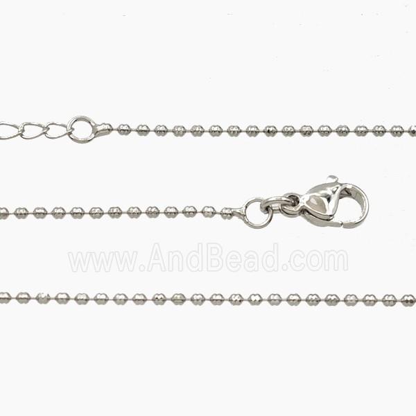 Copper Necklace Chain Platinum Plated