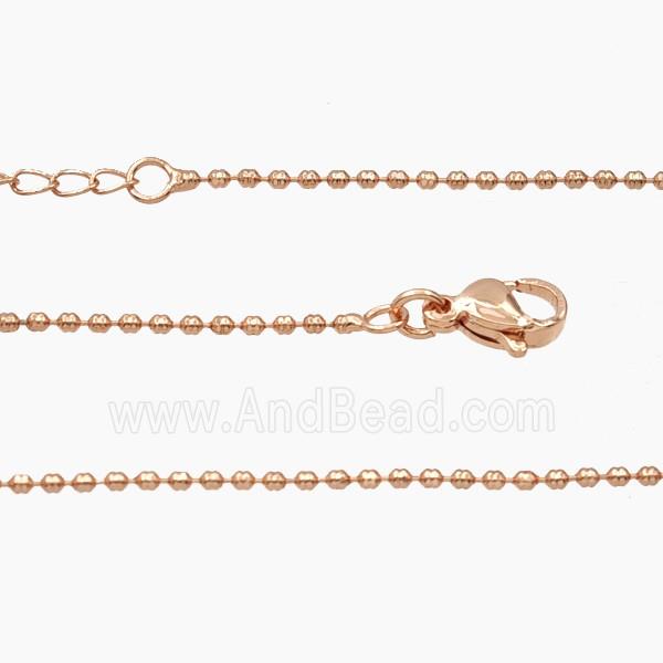 Copper Necklace Chain Rose Gold