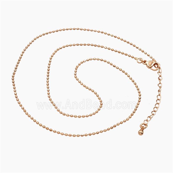 Copper Necklace Chain Rose Gold