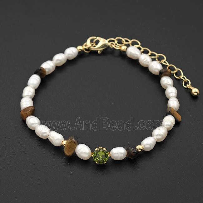 White Pearl Bracelets Adjustable