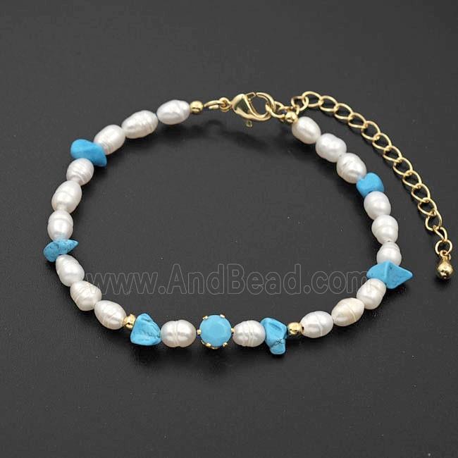 White Pearl Bracelets Adjustable