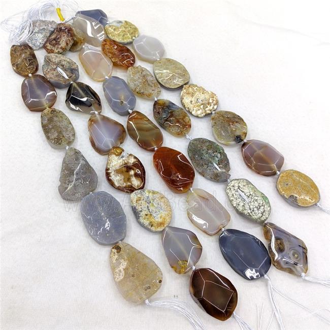 Natural Agate Slice Beads Freeform