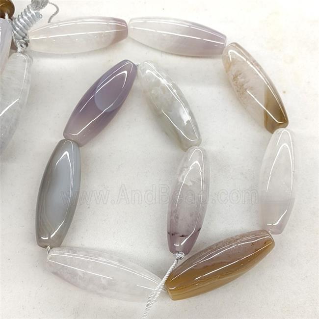 Natural Agate Rice Beads Gray