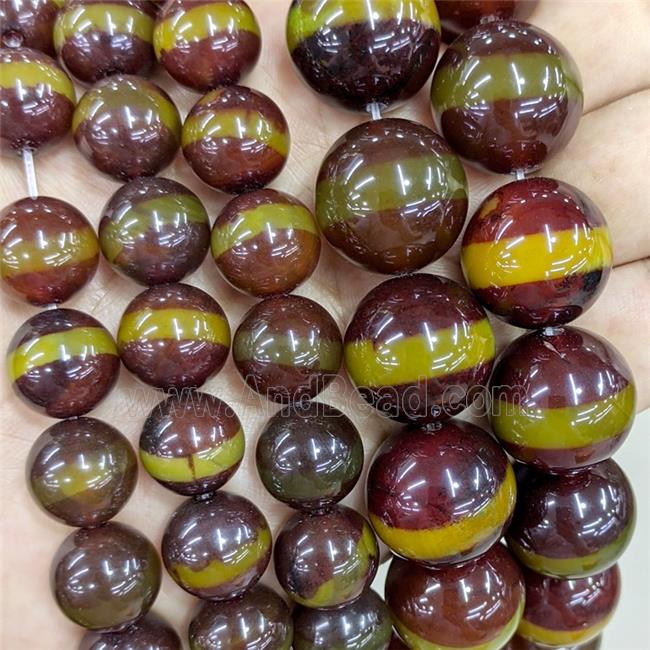 Tibetan Style Agate Beads Smooth Round Dye