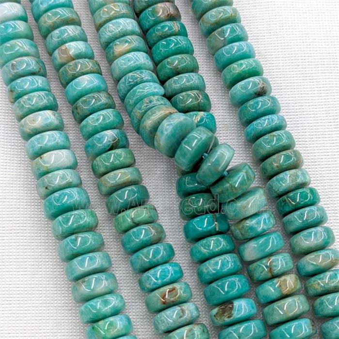 Natural Green Amazonite Heishi Spacer Beads