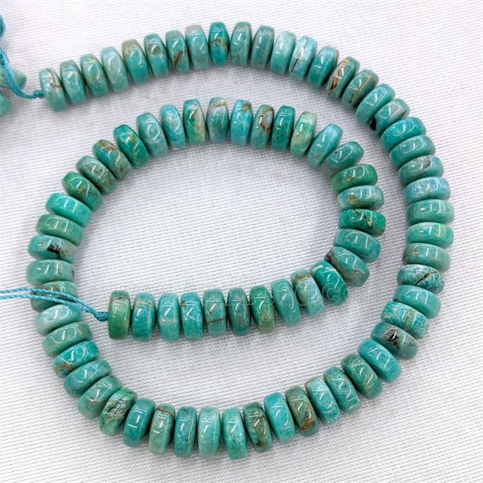 Natural Green Amazonite Heishi Spacer Beads