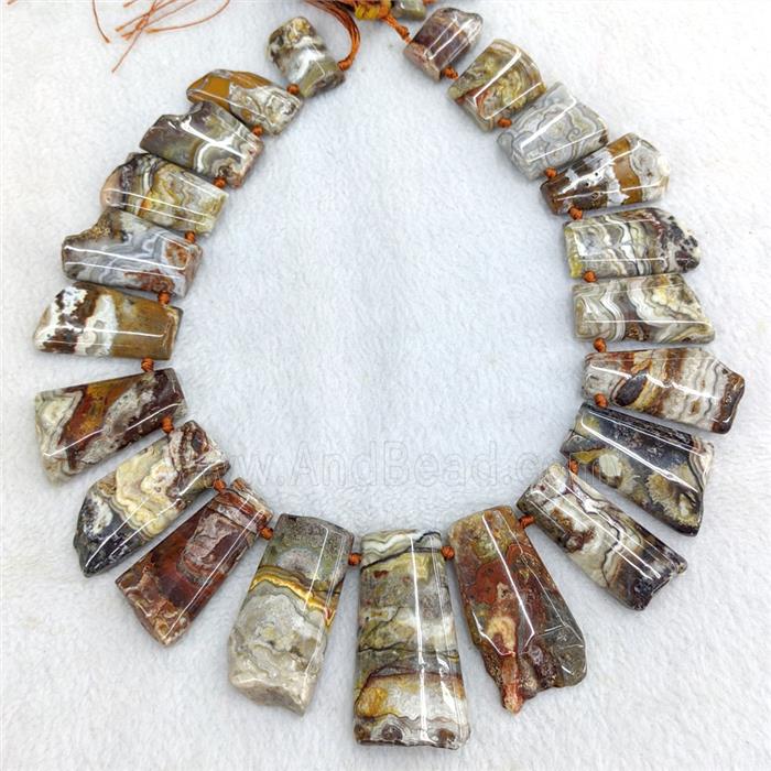 Red Crazy Lace Agate Beads Freeform Graduated Topdrilled