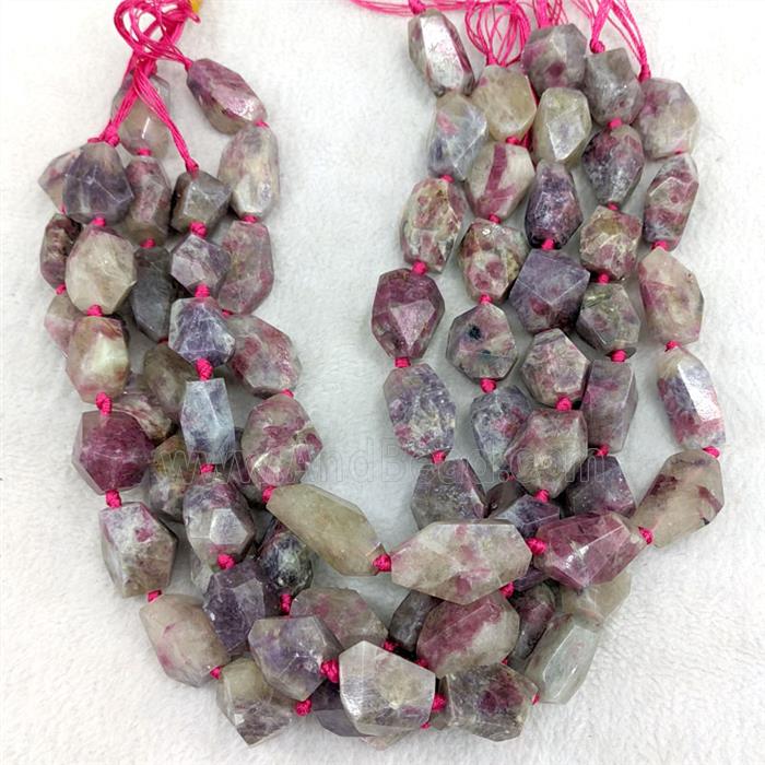Natural Pink Tourmaline Nugget Beads Freeform