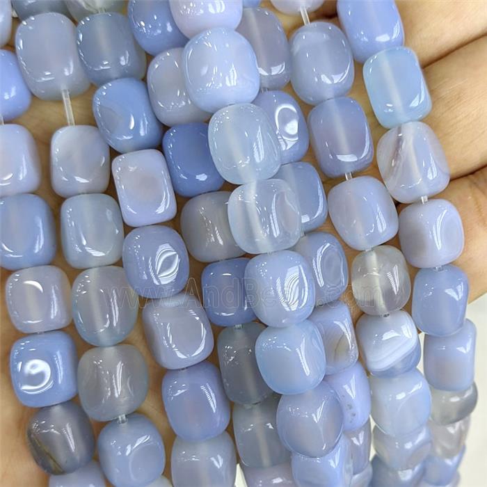 Lt.blue Agate Cuboid Beads Dye