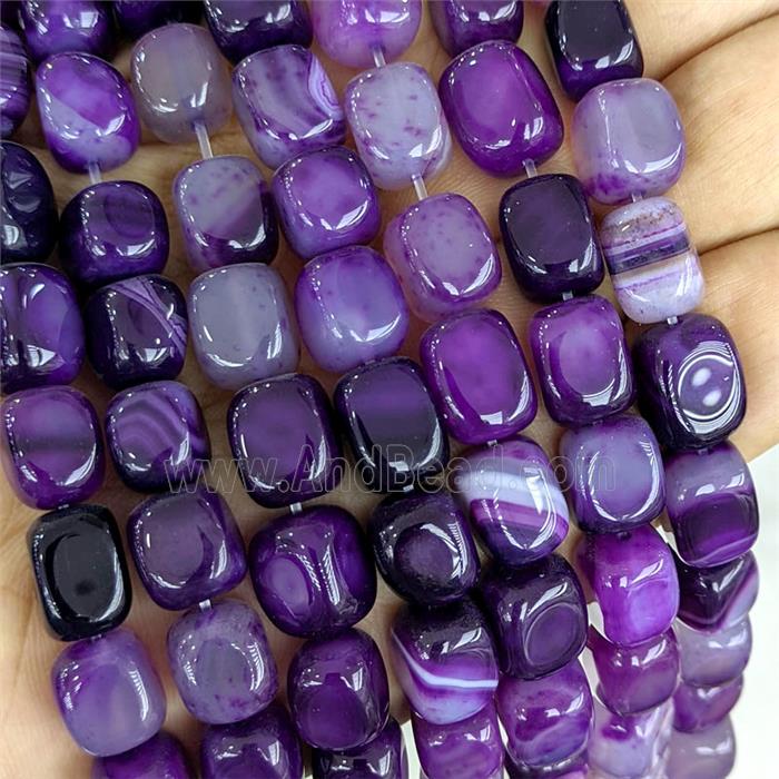 Purple Agate Cuboid Beads Dye