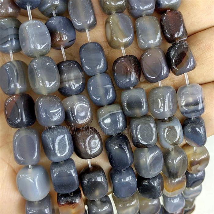 Gray Agate Cuboid Beads Dye