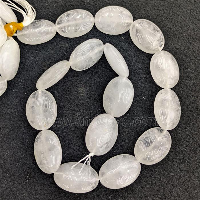 Clear Quartz Oval Beads