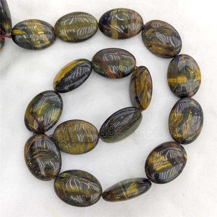 Tiger Eye Stone Oval Beads