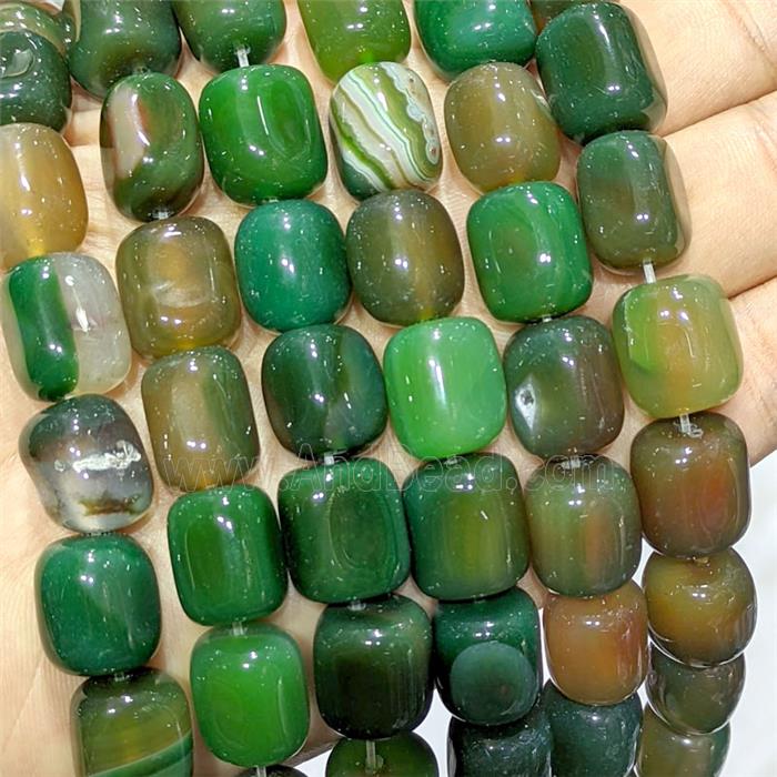 Green Agate Cuboid Beads Dye
