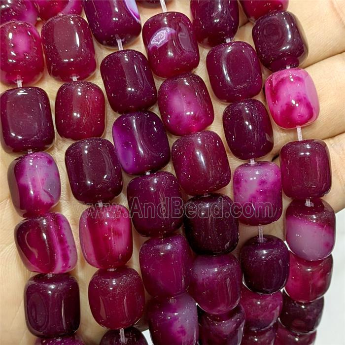 Deep Hotpink Agate Cuboid Beads Dye