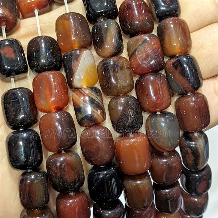 Black Red Agate Cuboid Beads Dye