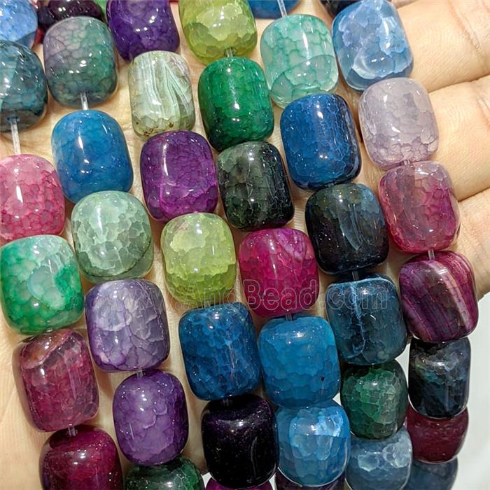 Veins Agate Cuboid Beads Dye Mixed Color
