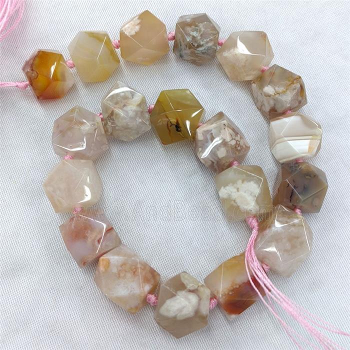 Natural Pink Sakura Agate Beads Cherry Freeform