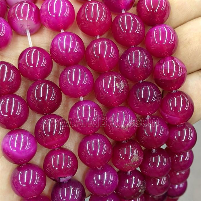 Red Agate Round Beads Smooth Dye
