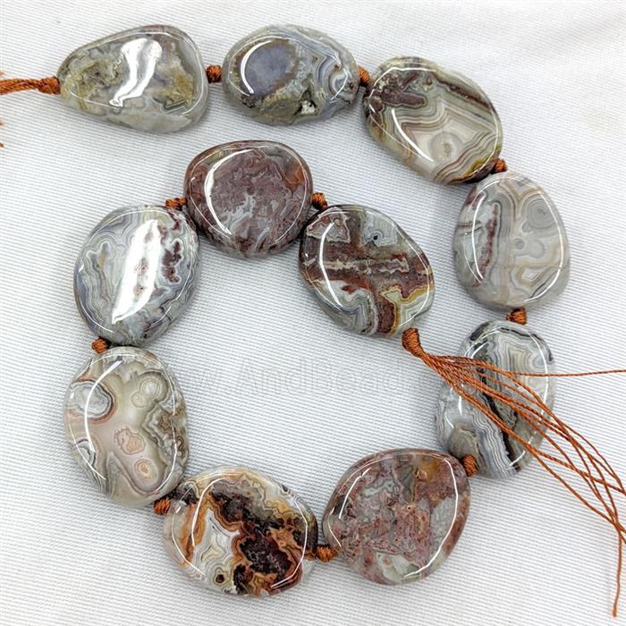 Natural Mexican Crazy Lace Agate Beads Slice Freeform