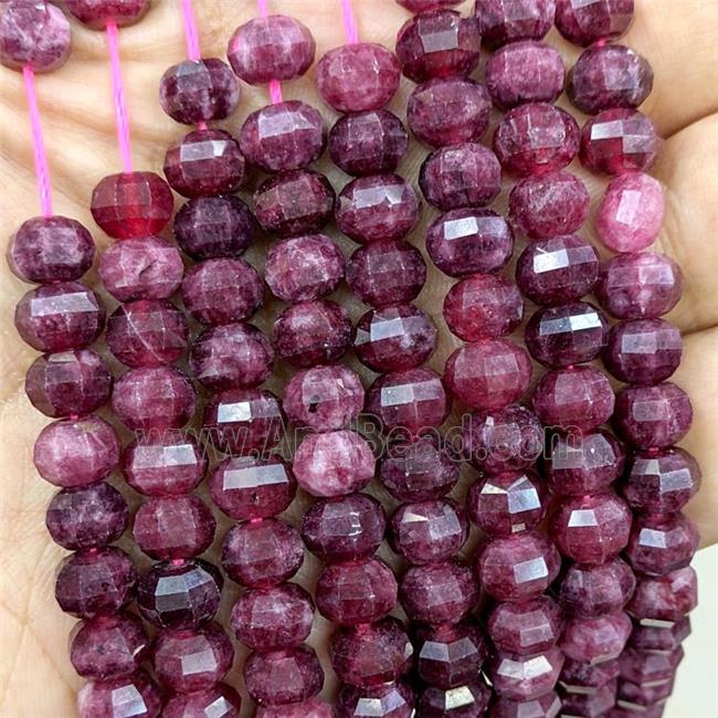 Natural Jade Beads Red Dye Faceted Pumpkin