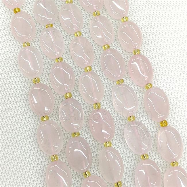 Natural Pink Rose Quartz Oval Beads