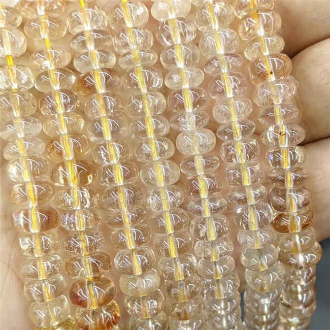 Natural Citrine Beads Smooth Rondelle