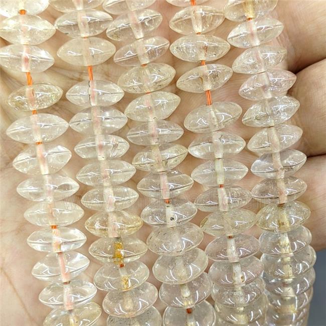 Natural Citrine Rondelle Beads Smooth