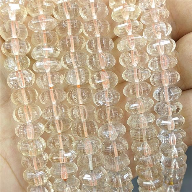Natural Citrine Beads Faceted Rondelle