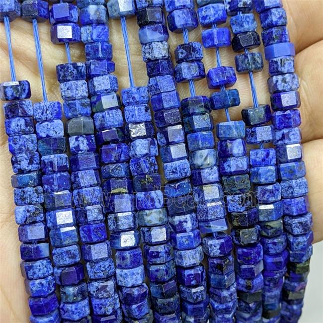 Natural Lapis Lazuli Hexagon Beads Blue B-Grade