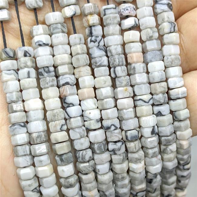 Natural Silk Jasper Hexagon Beads