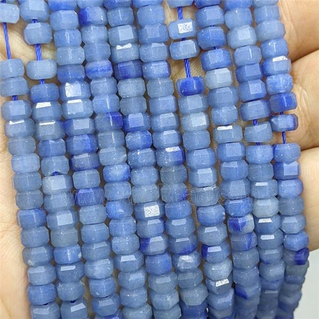 Natural Blue Aventurine Hexagon Beads