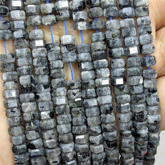 Natural Black Labradorite Hexagon Beads Larvikite