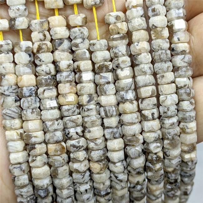 Natural Feldspar Jasper Hexagon Beads