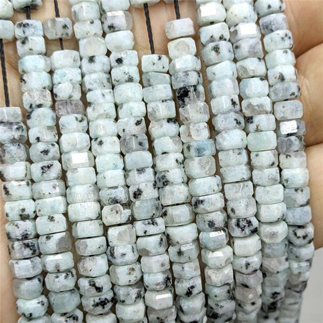 Natural Chinese Kiwi Jasper Hexagon Beads
