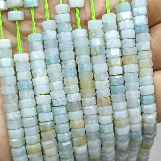 Natural Blue Chinese Amazonite Hexagon Beads
