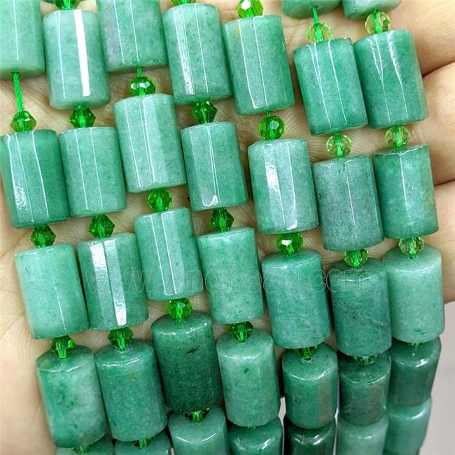 Natural Green Aventurine Tube Beads