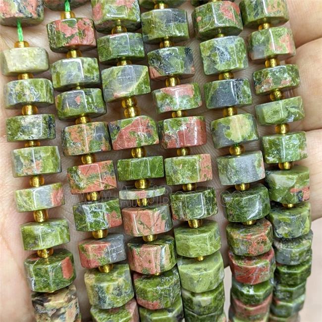 Natural Unakite Heishi Beads