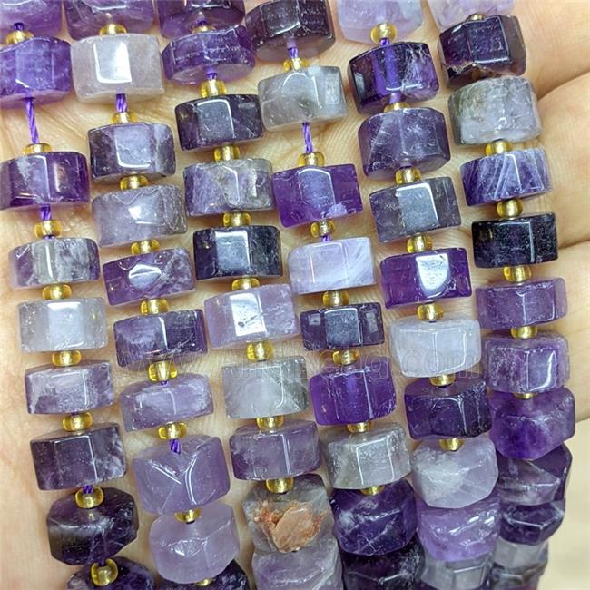 Natural Purple Amethyst Heishi Beads