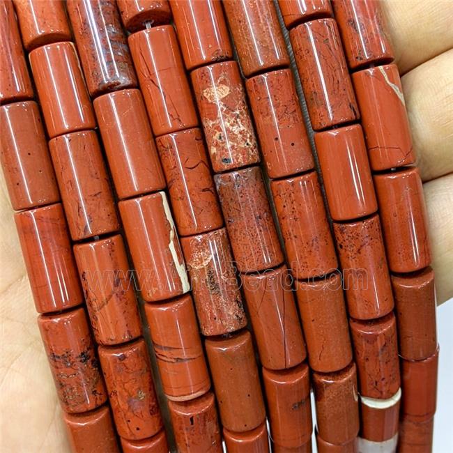 Natural Red Jasper Tube Beads Column