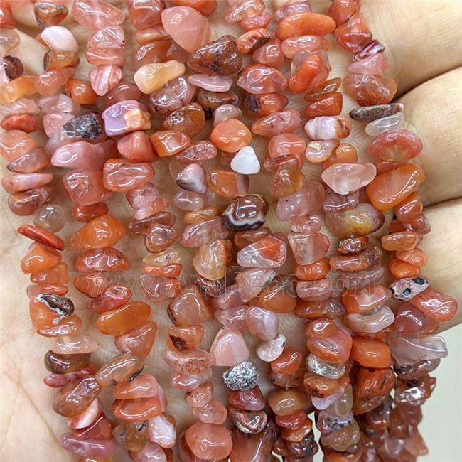 Natural Red Carnelian Agate Chips Beads Freeform