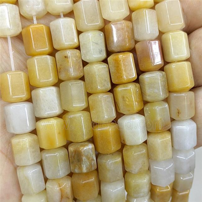 Natural Yellow Aventurine Prism Beads